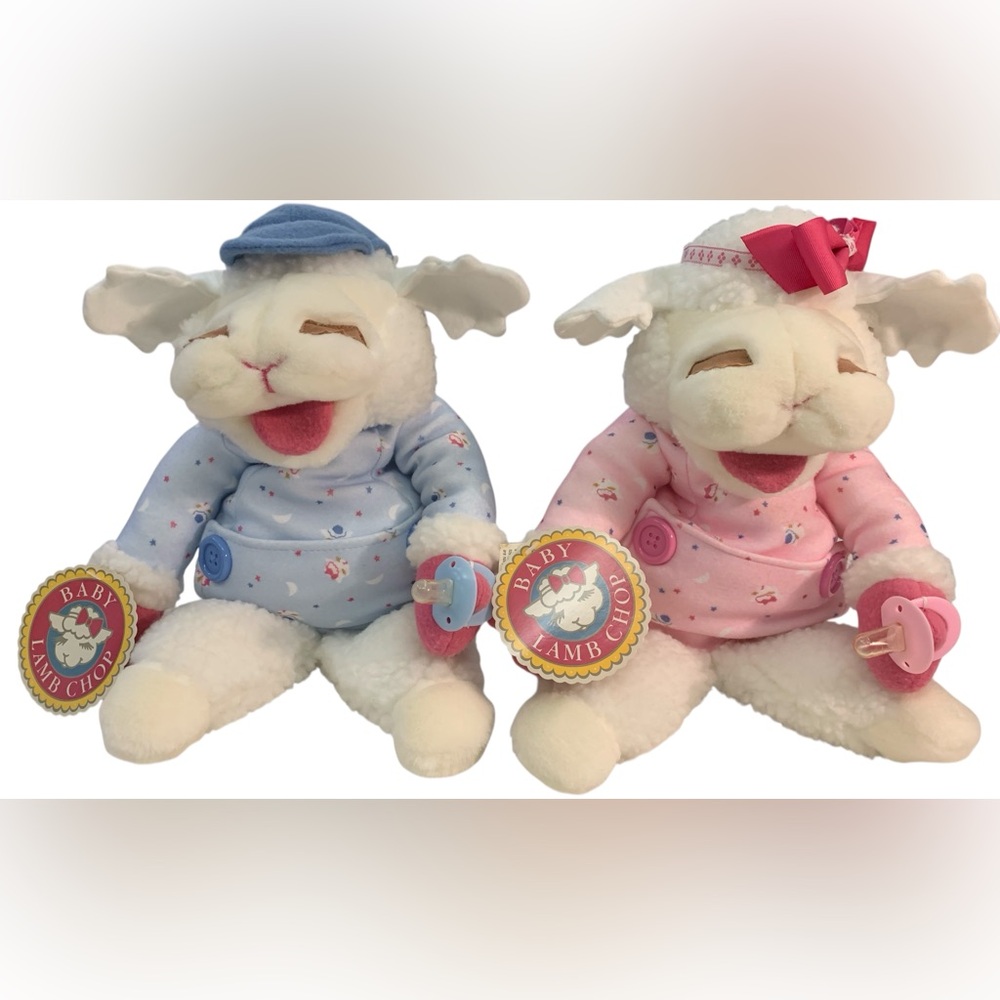 NWT Baby Lamb Chop Boy and‎ Girl Puppets
1990 Shari Lewis, Excellent Condition